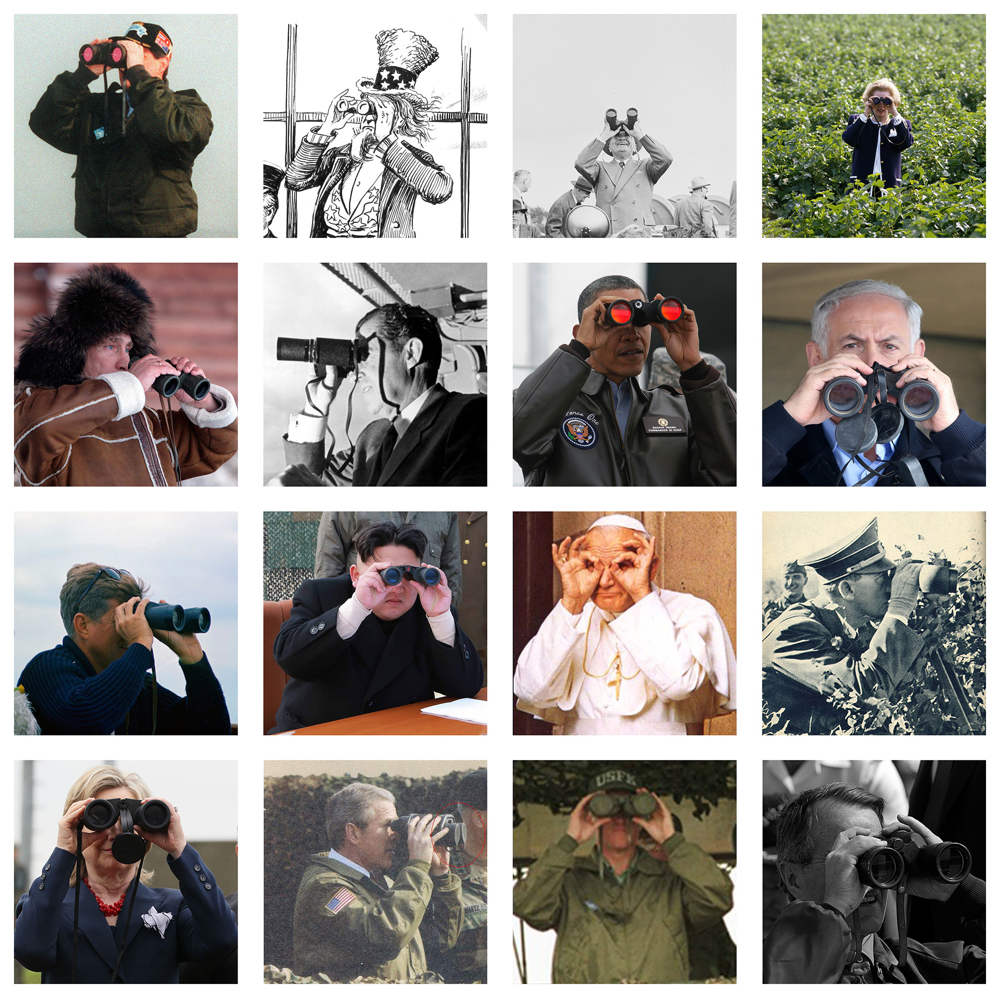 Sixteen Binoculars